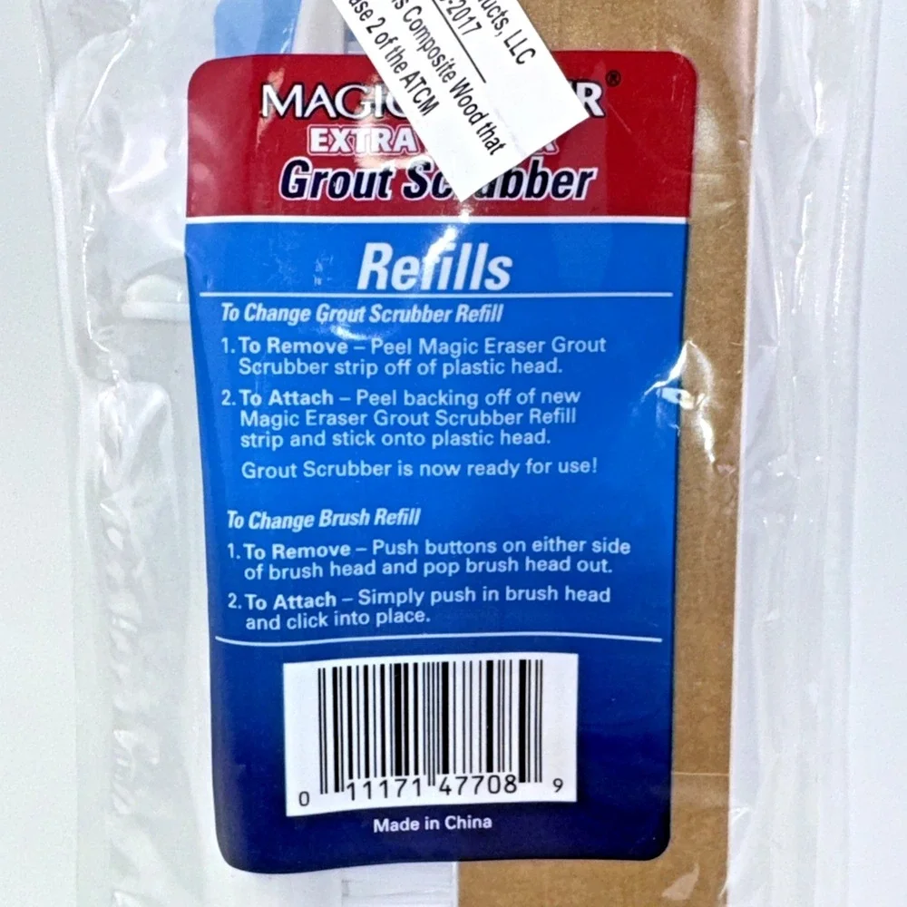 Mr Clean Magic Eraser Extra Power Grout Scrubber Refills 4 Pc Set NOS